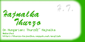 hajnalka thurzo business card